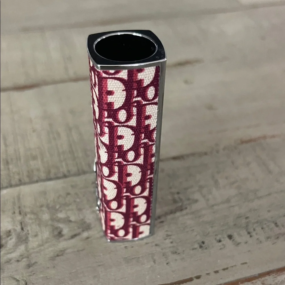 Dior Burgundy and Cream Lipstick Holder